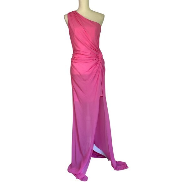 SAU LEE Helene Dress in Pink 6 New Womens Chiffon Maxi Gown - Picture 5 of 14